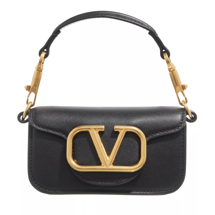 Valentino Garavani Small V Logo Chain Shoulder Bag in Antique