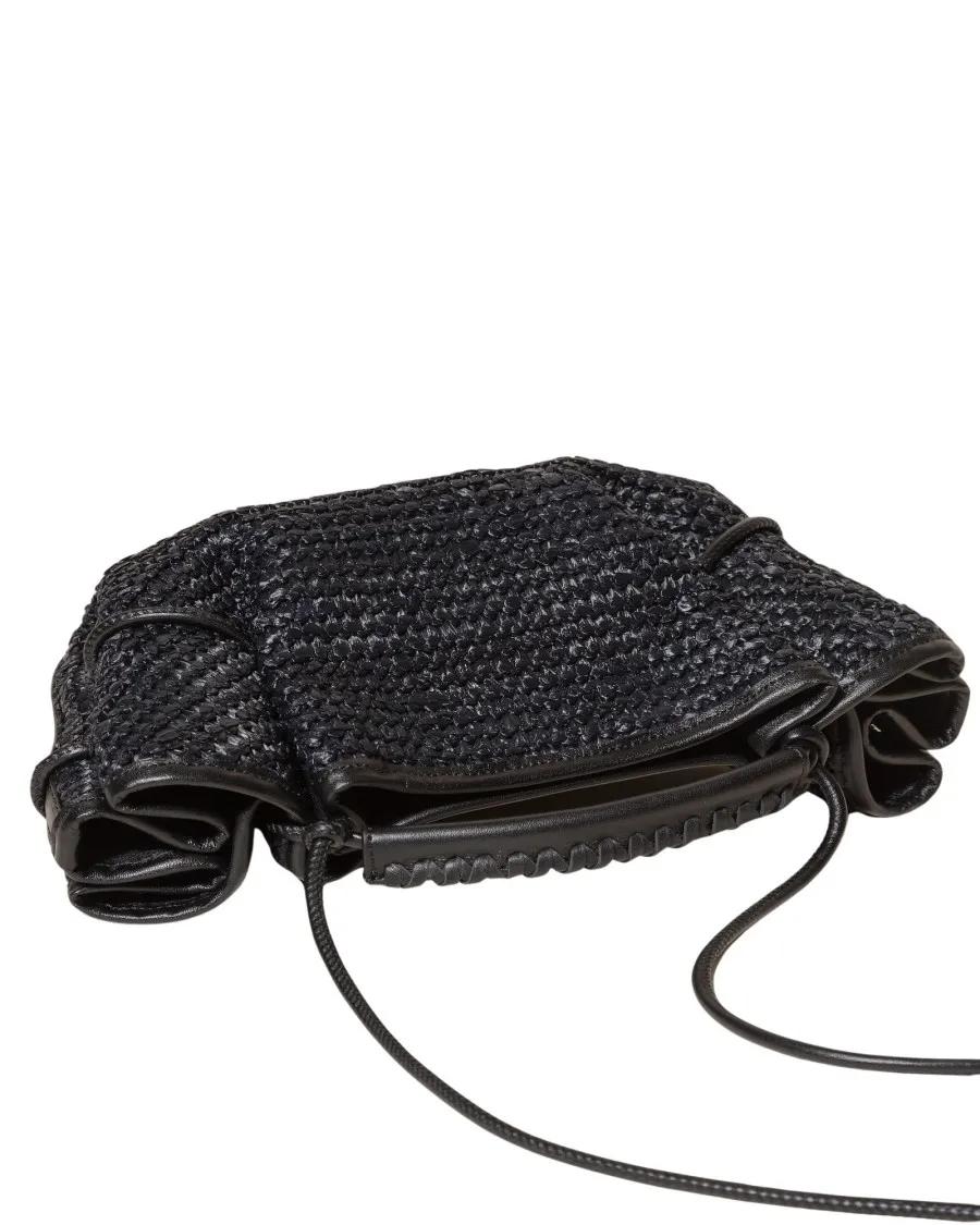 Hereu Crossbody bags Arta Mini Rafia Mini Bag in zwart