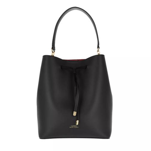 Lauren Ralph Lauren Medium Debby Drawstring Bag Black/Red Buideltas