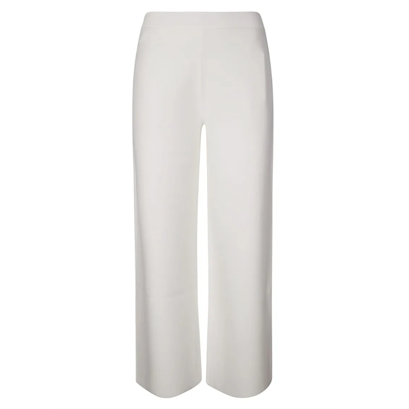 P.A.R.O.S.H.  Wide-Leg Trousers In Stretch Fabric White