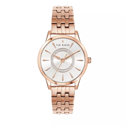 Ted Baker Fitzrovia Charm Stainless Steel Watch Rose Gold Quartz Horloge
