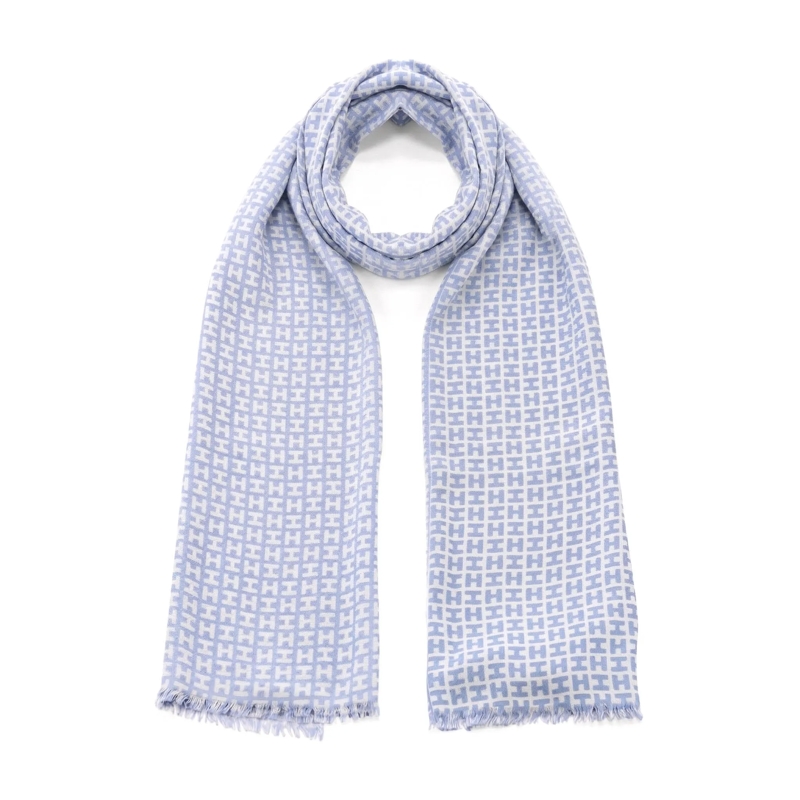 Hemisphere Wollschal Tuch aus Kaschmir & Seide blau