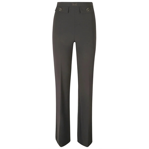 Elisabetta Franchi Black Flared Trousers Black 