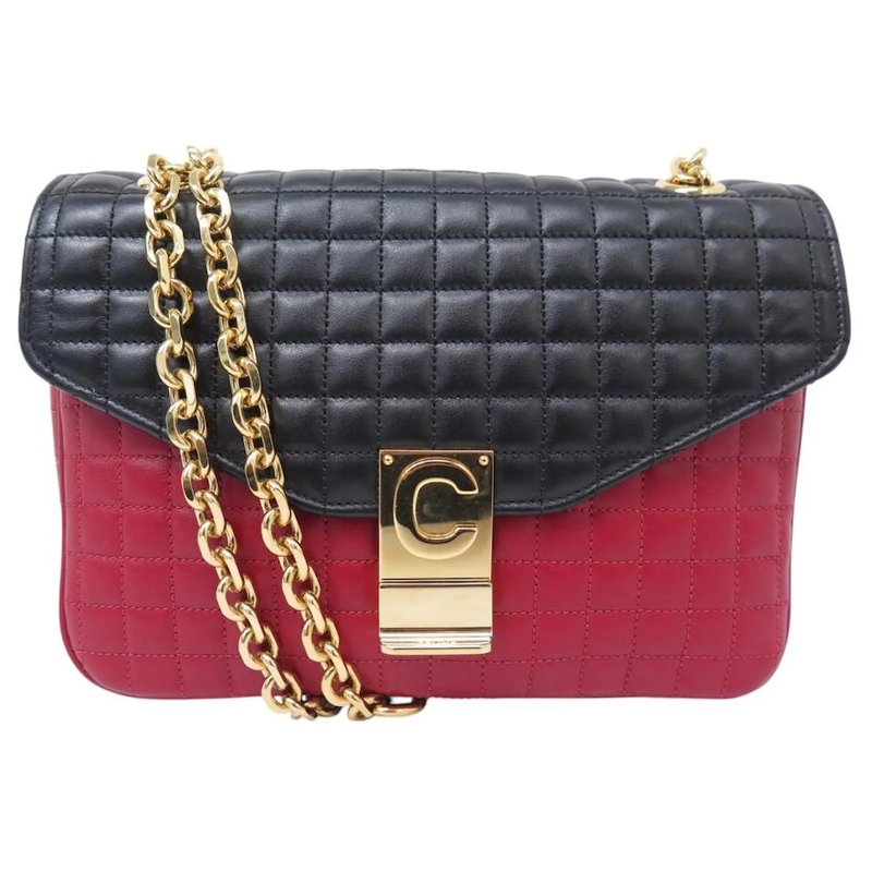 Celine Crossbody Bag NEUE CELINE C BAG 187253 AUS BIKOLOREM LEDER MIT S mehrfarbig