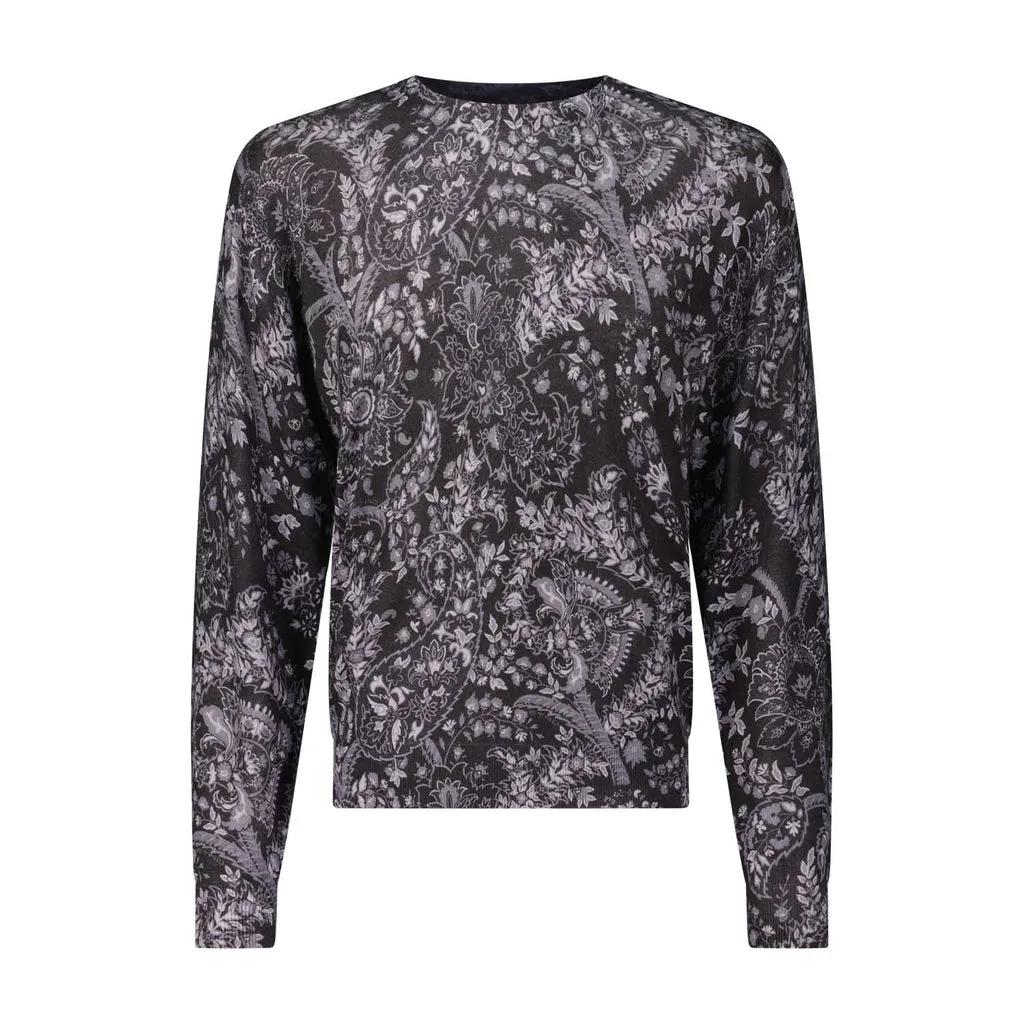 Etro - Leichter Pullover aus Seiden-Mix - Größe L - grau