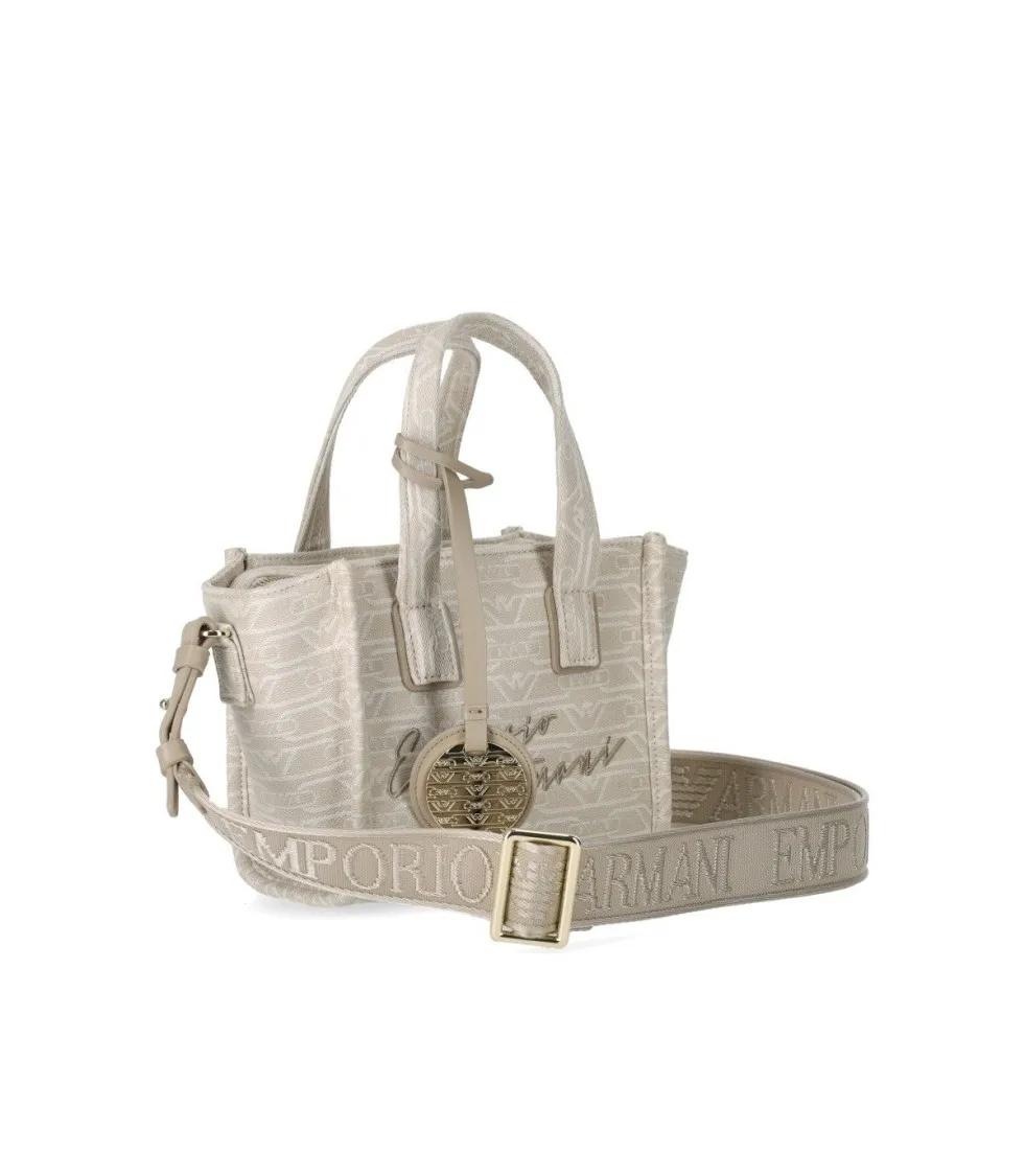 Emporio Armani Shoppers & Totes Monogram Natural Mini Bag in beige
