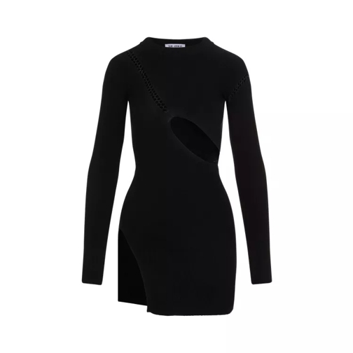 The Attico Black Viscose Mini Dress Black 