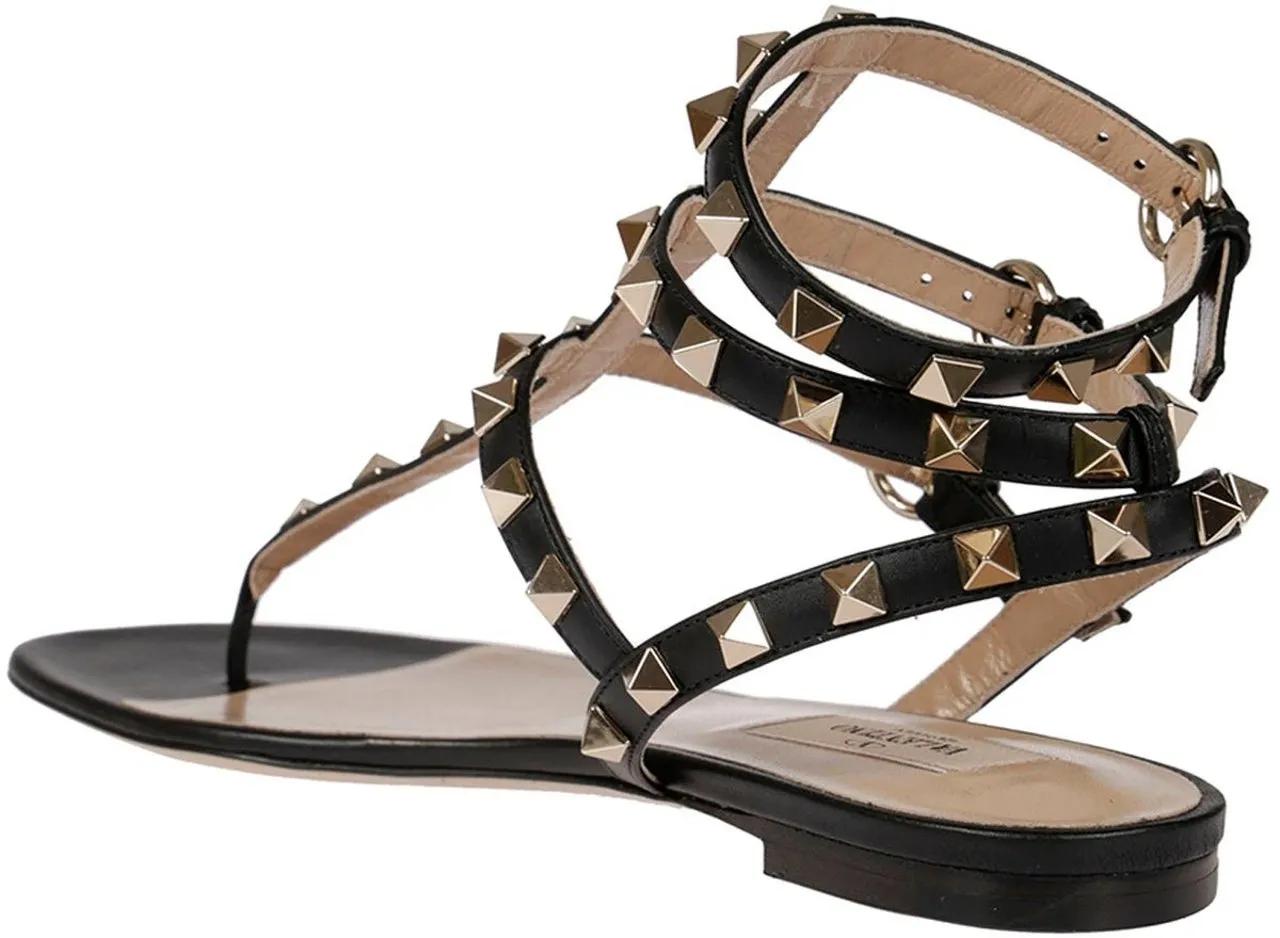 Thumbnail - Valentino Garavani Sandalen - Rockstud Flip-Flop Sandals - Gr. 36 (EU) - in Schwarz - für Damen