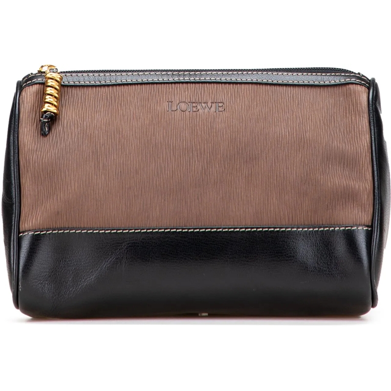 Loewe Necessaire Leather Velazquez Pouch braun