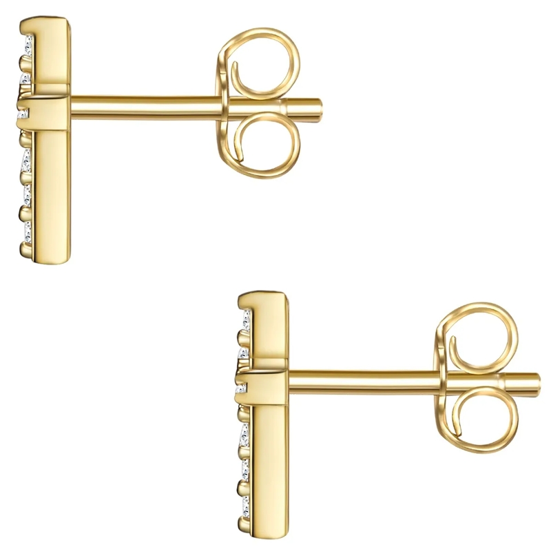 Glanzstücke München Ohrstecker Sterling Silber Ohrstecker Topas Kreuz gold(Image 3)