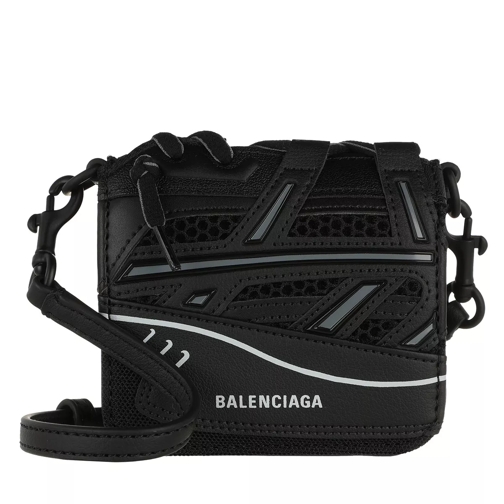 Balenciaga Sneaker Crossbody Wallet Leather Black Portemonnee Aan Een Ketting
