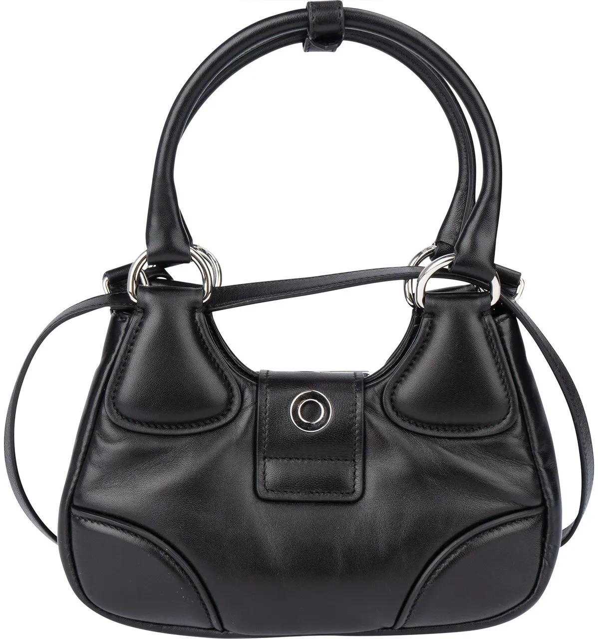Thumbnail - Prada Crossbody Bags - Prada Soft Leather Moon Mini Handbag - Gr. unisize - in Schwarz - für Damen
