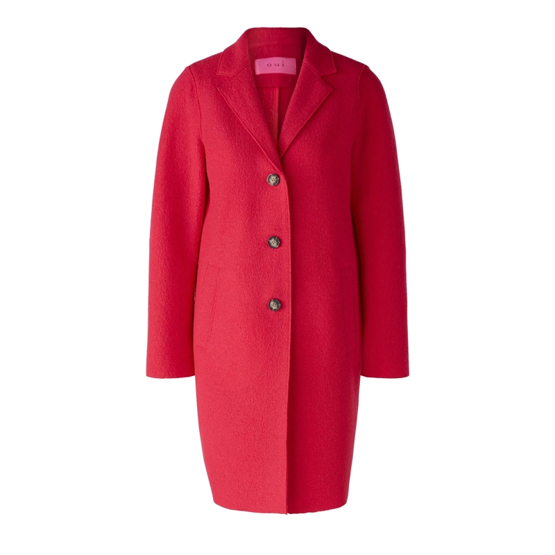 Oui Wollmantel Mantel MAYSON pink