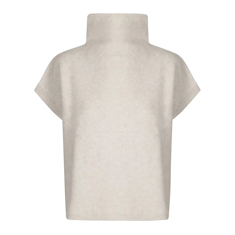 P.A.R.O.S.H. Pull à col roulé Short-Sleeve Wool Sweater With High Collar Grey