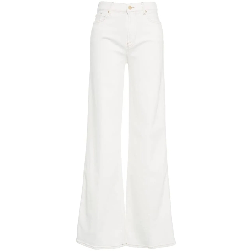 Seven for all Mankind Jeans mit geradem Bein Wide leg jeans 'Lotta Sugar' weiß