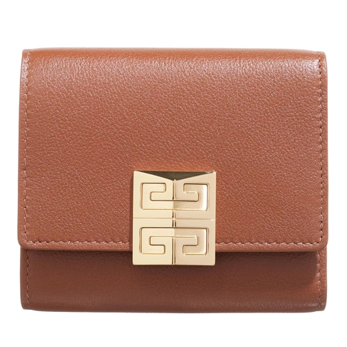 Givenchy 4G Trifold Wallet Brown Tri-Fold Portemonnee