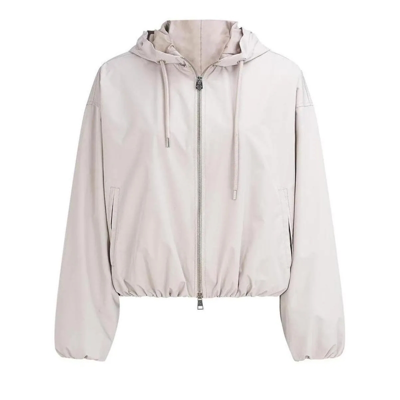 True Religion Übergangsjacke - Lange Ärmel- Oversize-Schnitt- Balloon-Ärmel- beige