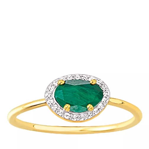 Indygo Mandalay Ring with Diamonds & Color Stone Yellow Gold Ring