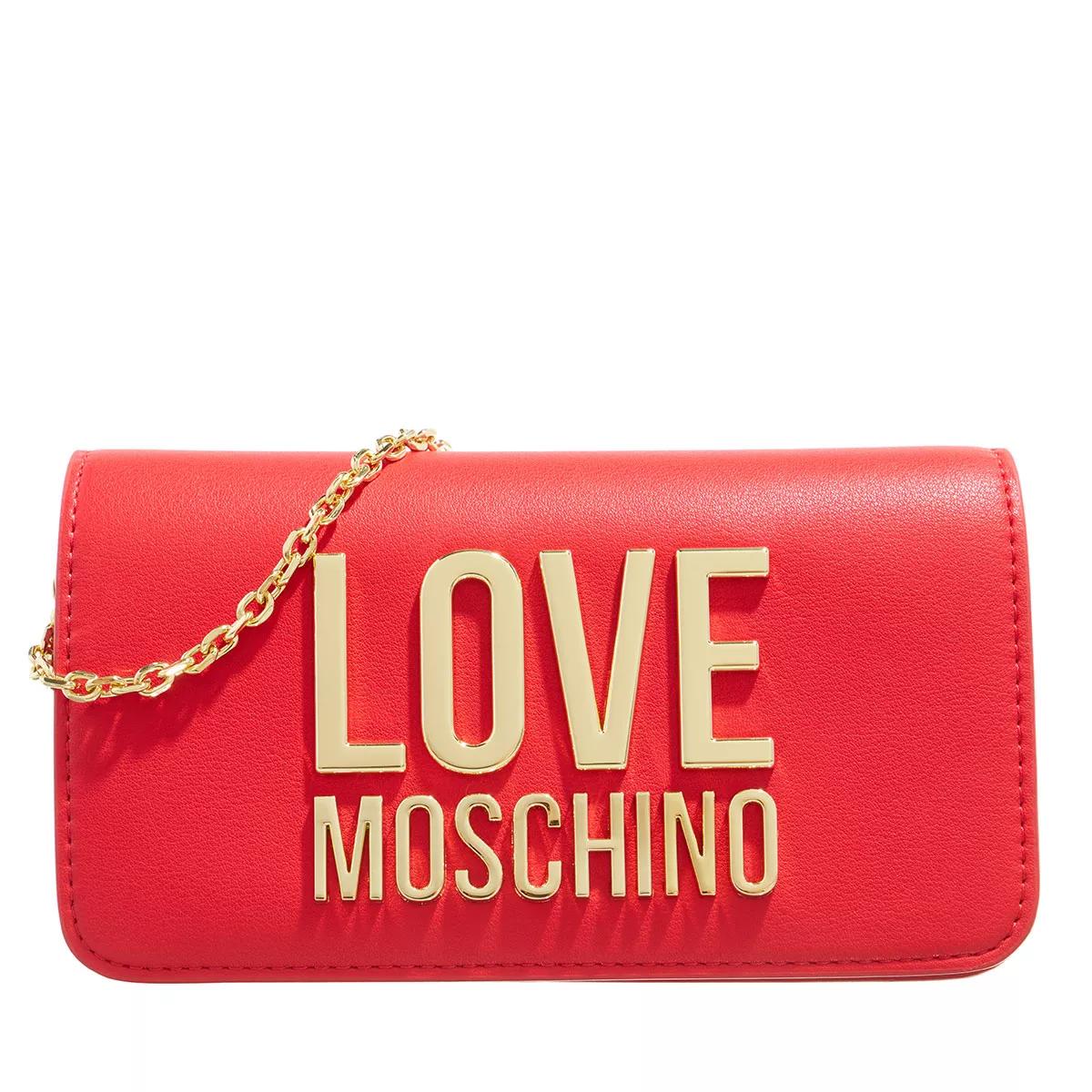 Love Moschino Portafogli Bonded Pu Rosso | Wallet On A Chain
