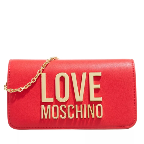 Love Moschino Portafogli Bonded Pu Rosso Wallet On A Chain