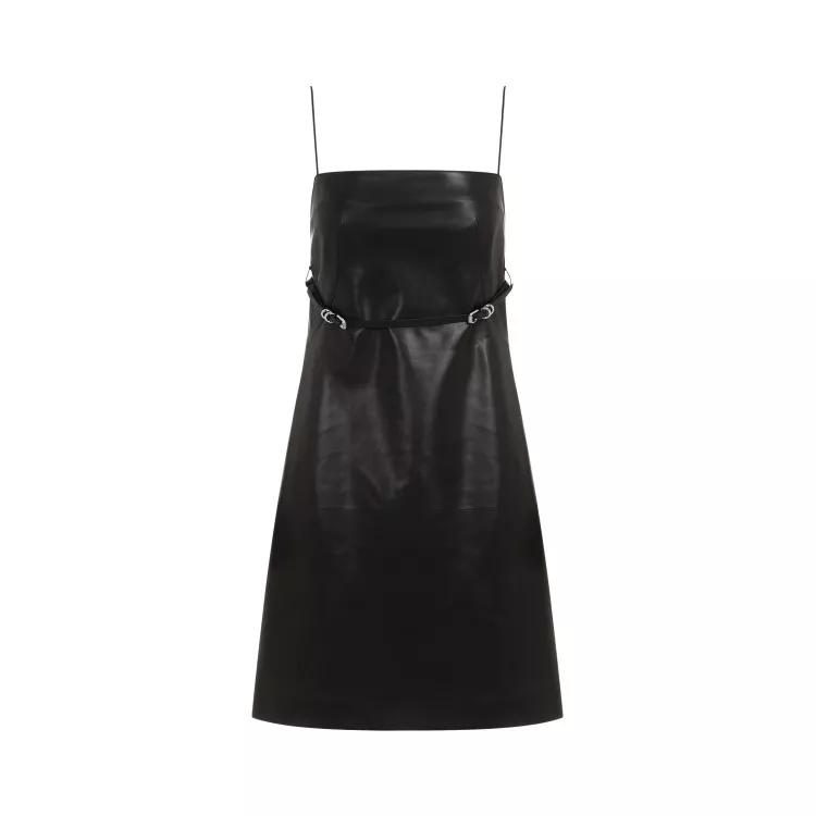 Givenchy - Voyou Black Lamb Leather Mini Dress - Größe 36 - black