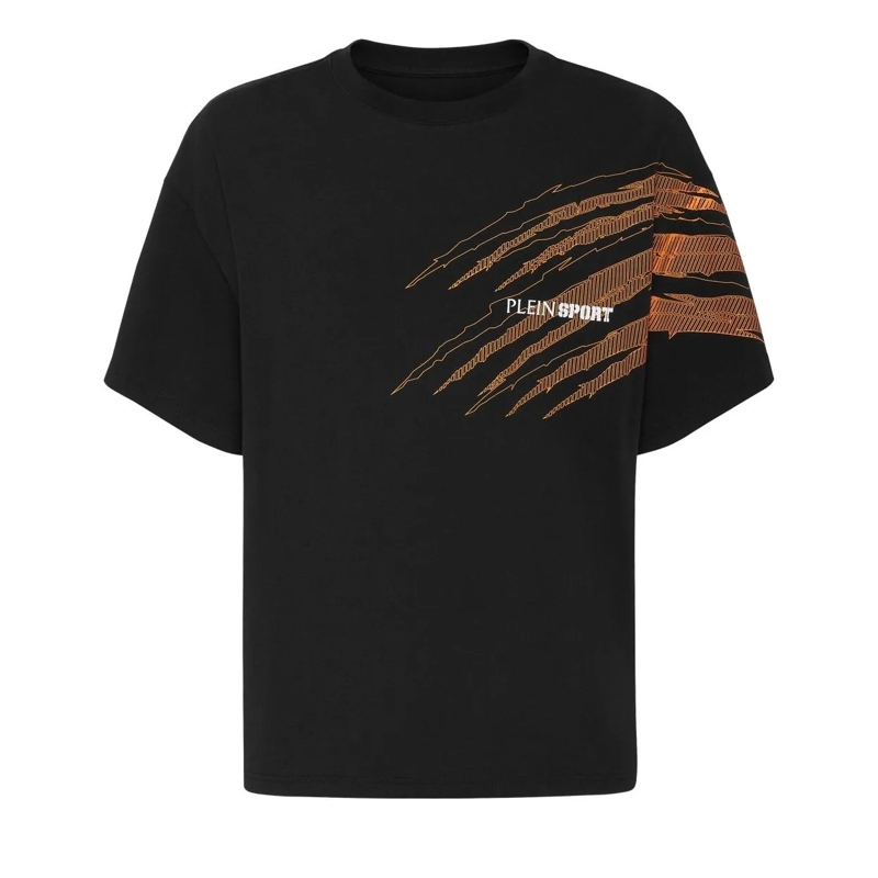 Plein Sport T-Shirt T-Shirt Rundhalsausschnitt Ss Scratch schwarz