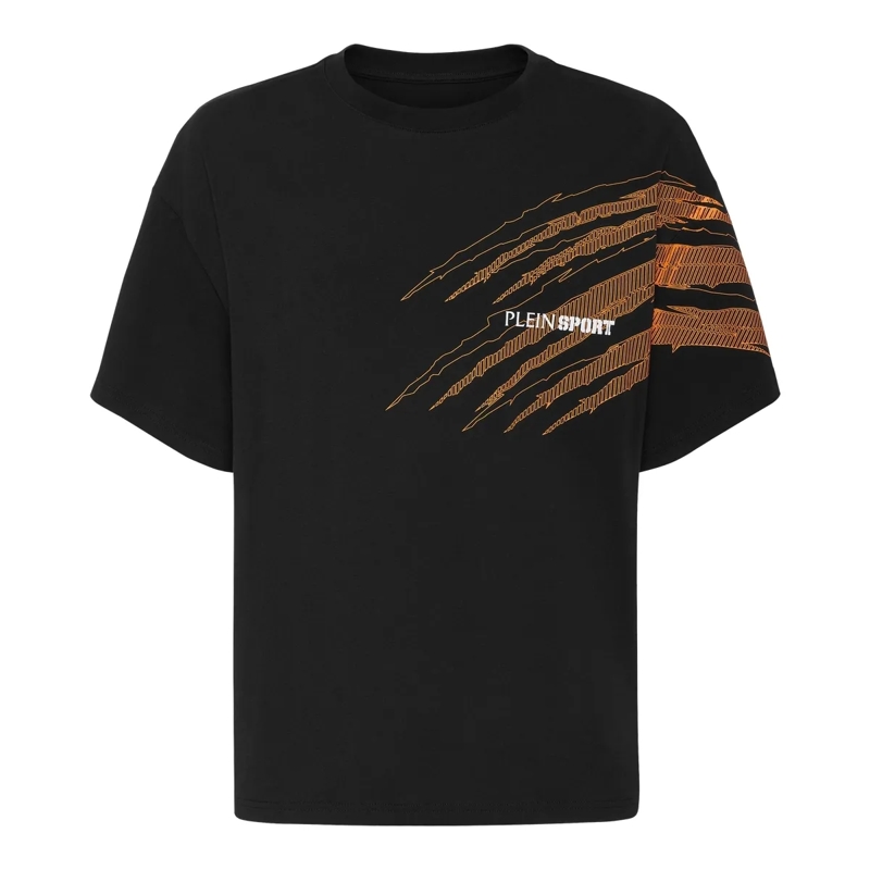 Plein Sport T-Shirt T-Shirt Rundhalsausschnitt Ss Scratch schwarz