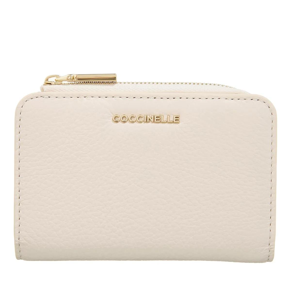 Coccinelle Portemonnaie - Metallic Soft - Gr. unisize - in Creme - für Damen