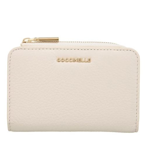 Coccinelle Metallic Soft Lambskin White Bi-Fold Wallet