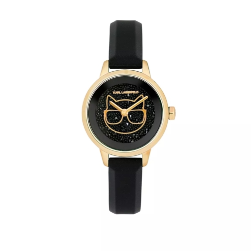 Karl Lagerfeld Petite Choupette Silicone Strap Black/Gold Dresswatch