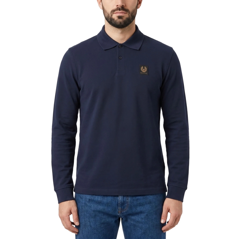 Belstaff Poloshirt Langärmeliges Poloshirt blau(Image 6)