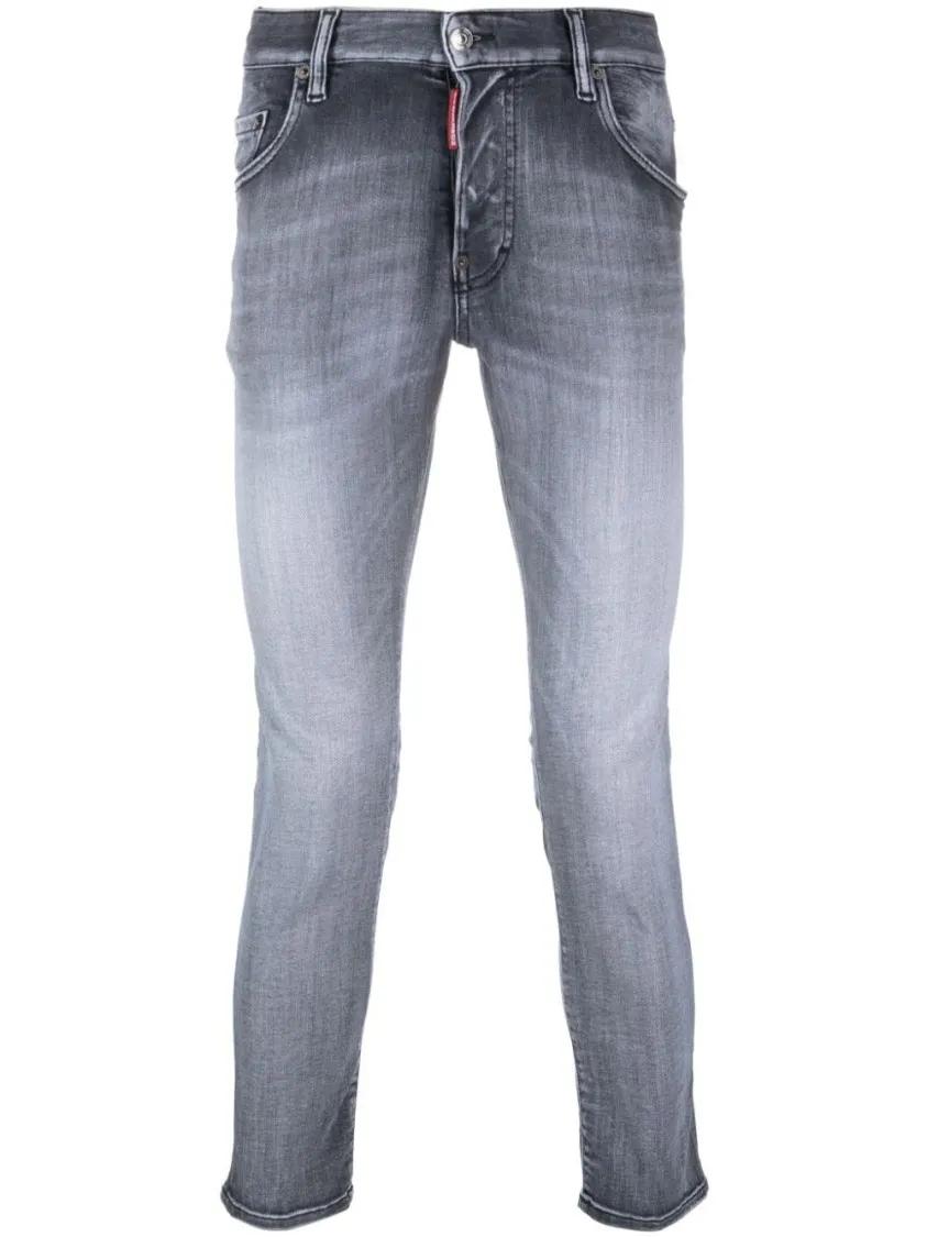 Thumbnail - Dsquared2 - Low-Rise Cropped Jeans - Größe 48 - grau