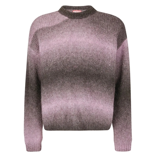 Diesel Trui Tie-Dye Effect Alpaca Blend Sweater Multicolor