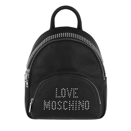Love Moschino Grain Backpack Nero/Nickel Rucksack