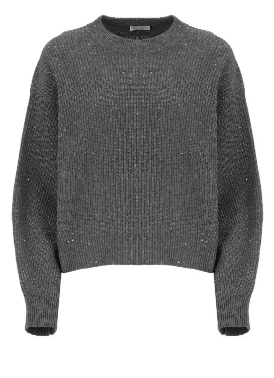 Brunello Cucinelli - Wool And Cashmere Sweater - Größe M - grau