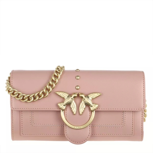 Pinko Houston Wallet With Shoulder Strap Light Pink Portafoglio a catena