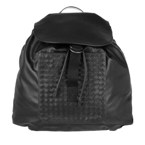 Bottega Veneta Intrecciato Leather Backpack Nero Rugzak