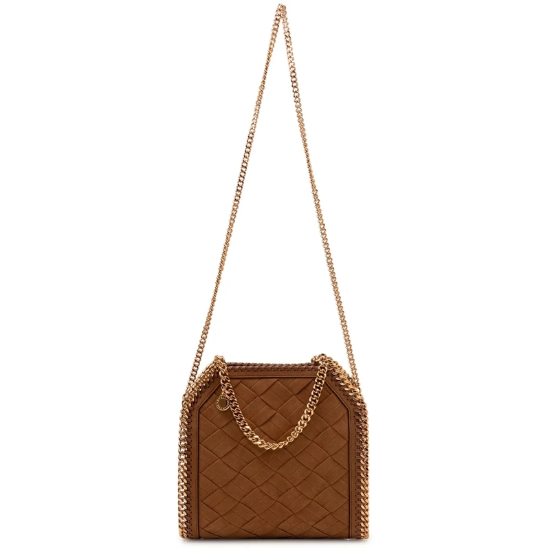 Stella McCartney Tote Borsa Falabella Mini con Tracolla a Catena beige(Image 2)