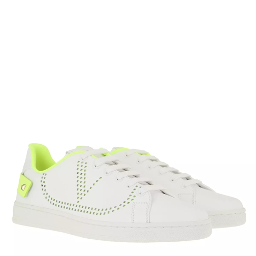 Valentino Garavani Backnet Sneakers Calfskin White Lime Low-Top Sneaker