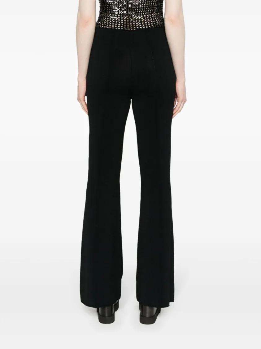 パンツ Ermanno Scervino Flared Silhouette Pants With Fitted Waist Ermanno Scervino Flared Silhouette Pants With Fitted Waist Black