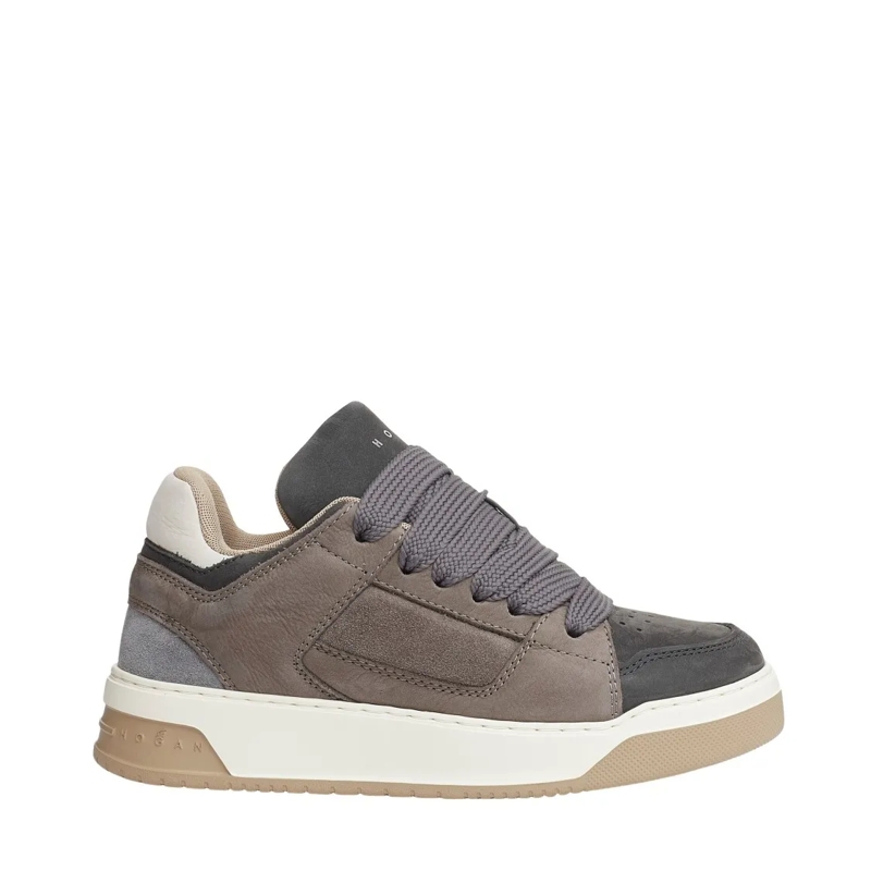 Hogan Lage-top sneaker Gray Suede Sneakers Grey