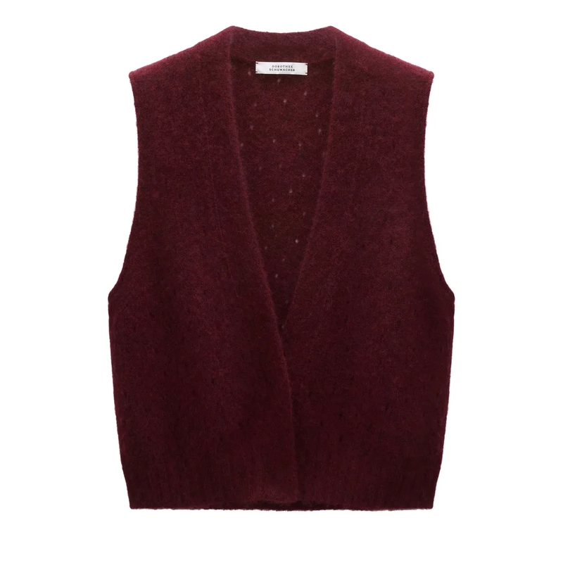 Dorothee Schumacher Vest LUXURY LOVE gilet merlot