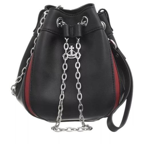Vivienne Westwood Chrissy Small Bucket Bag Black/Red Sac reporter