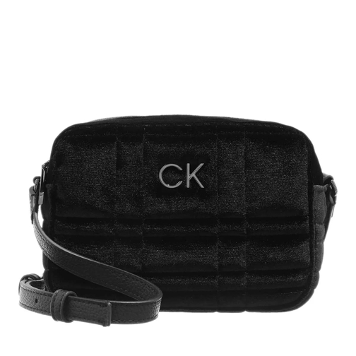 Calvin Klein Relock Camera Bag Velvet Black Crossbody Bag