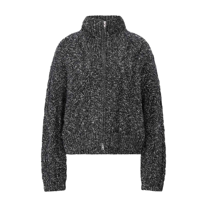 Closed Sommerjacke Strickjacke aus Wolle & Baumwolle Schwarz