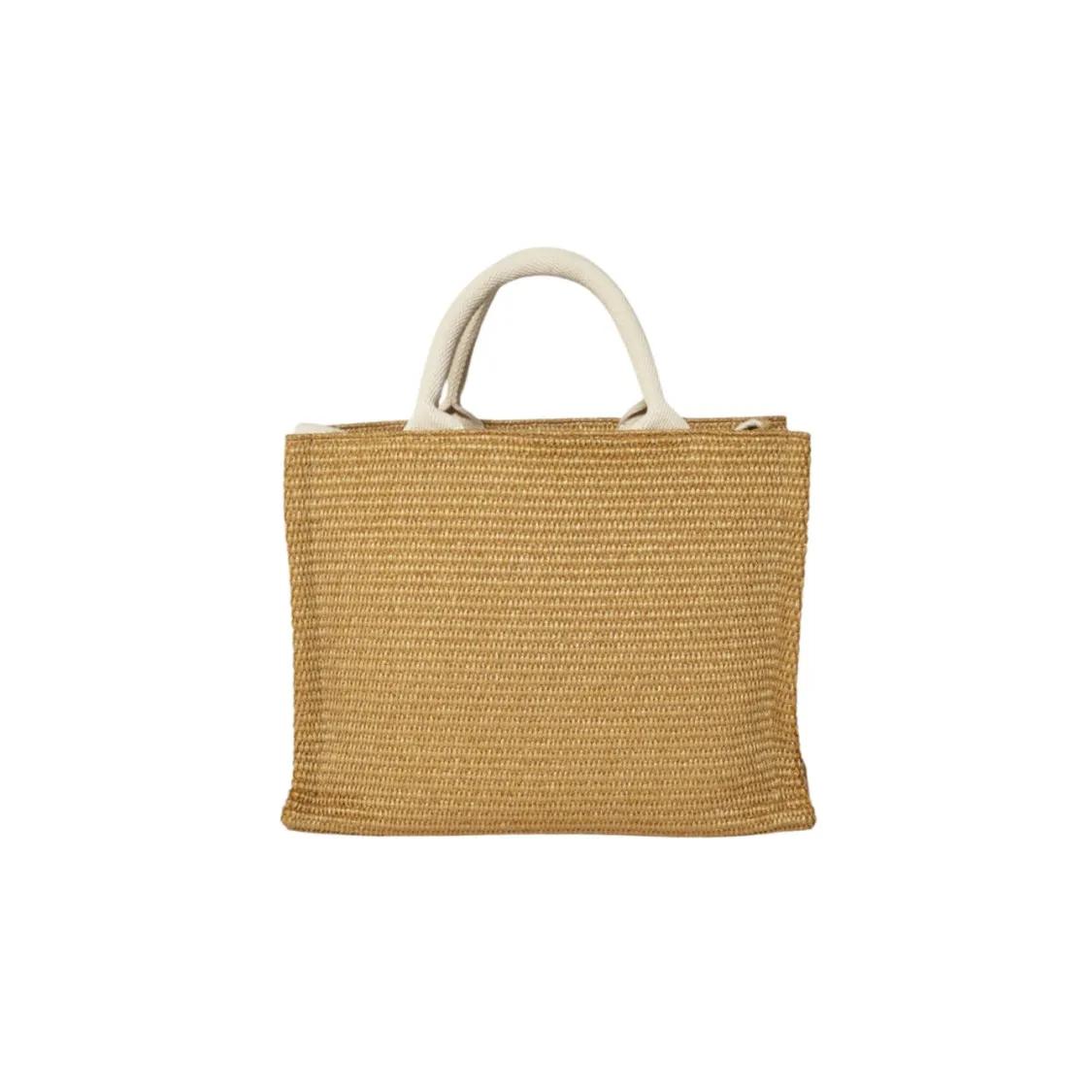Marni Shoppers & Totes Small Tote Bag In Natural Raffia Effect Fabric in beige