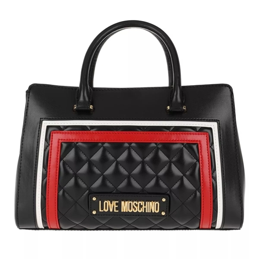 Love Moschino Crossbody Bag Quilted Mix Nero Multi Rymlig shoppingväska
