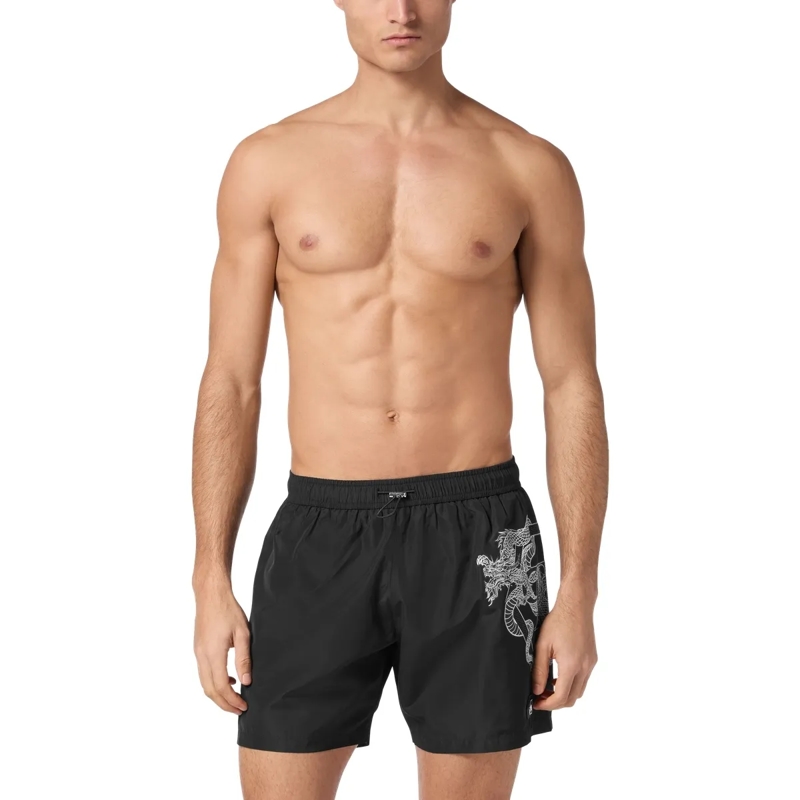 Philipp Plein Shorts Badehose Dragon schwarz(Image 3)