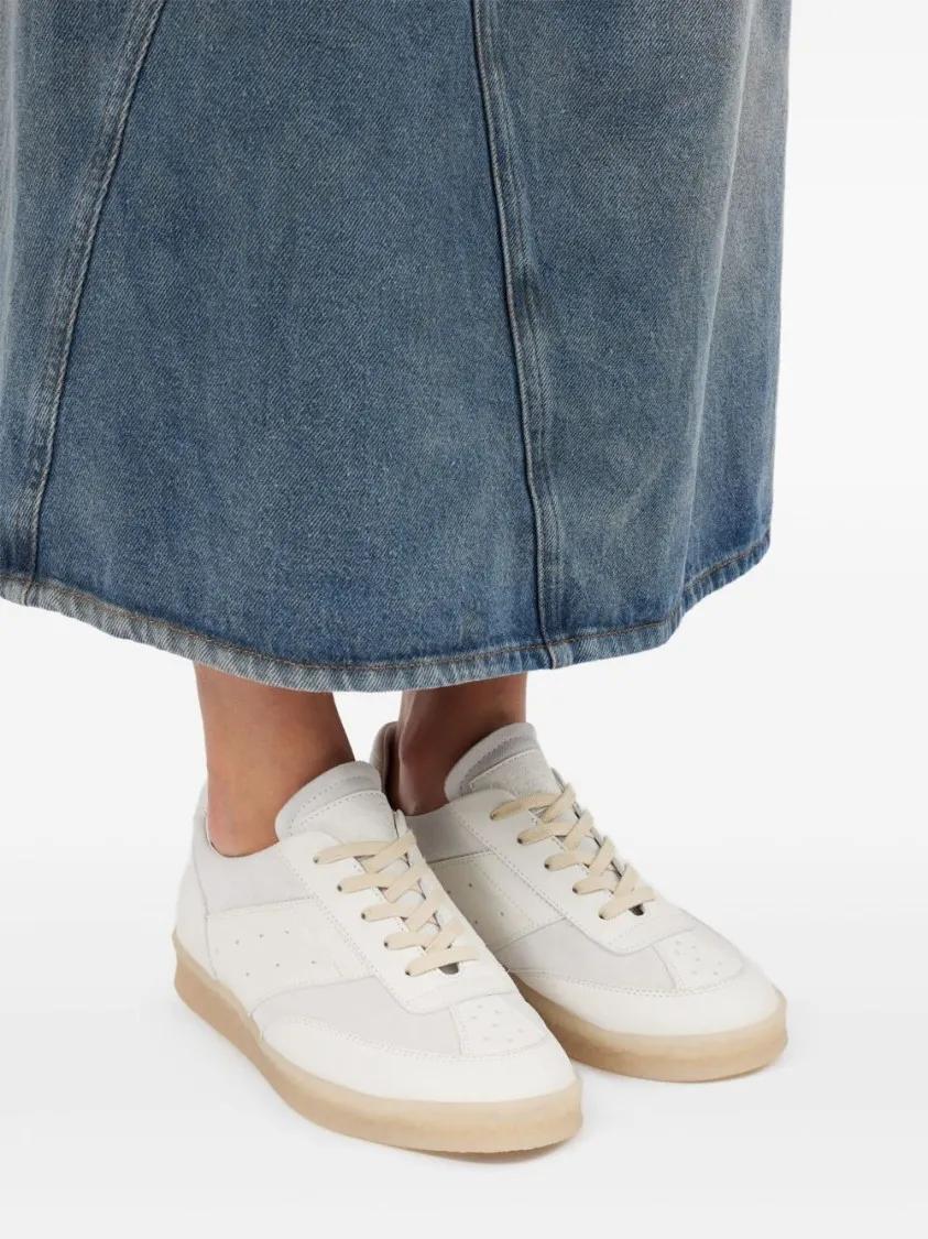 Thumbnail - MM6 Maison Margiela Low-Top Sneaker - Classic White Sneakers With Branded Detailing - Gr. 40 (EU) - in Weiß - für Damen