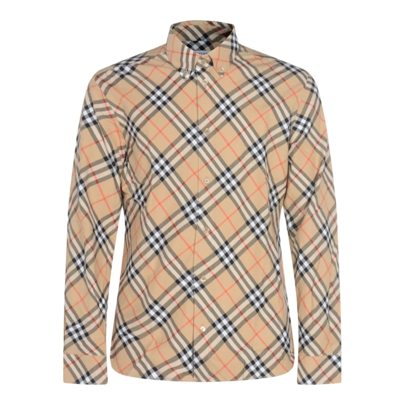 Burberry Overhemd Checkered Long-Sleeved Button-Up Shirt With Tailor Neutrals
